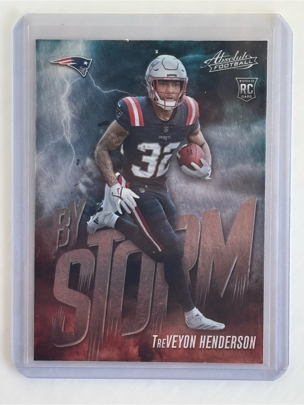 TreVeyon Henderson 2025 Panini Absolute By Storm Rookie RC #19 Patriots